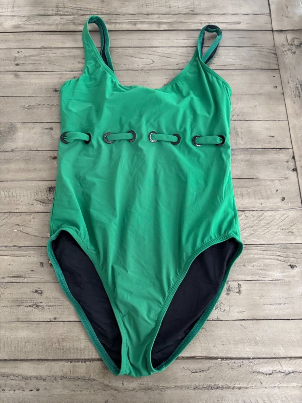 Karla Colletto Lucy Silent Underwire One-Piece Swimsuit Green Size 14
